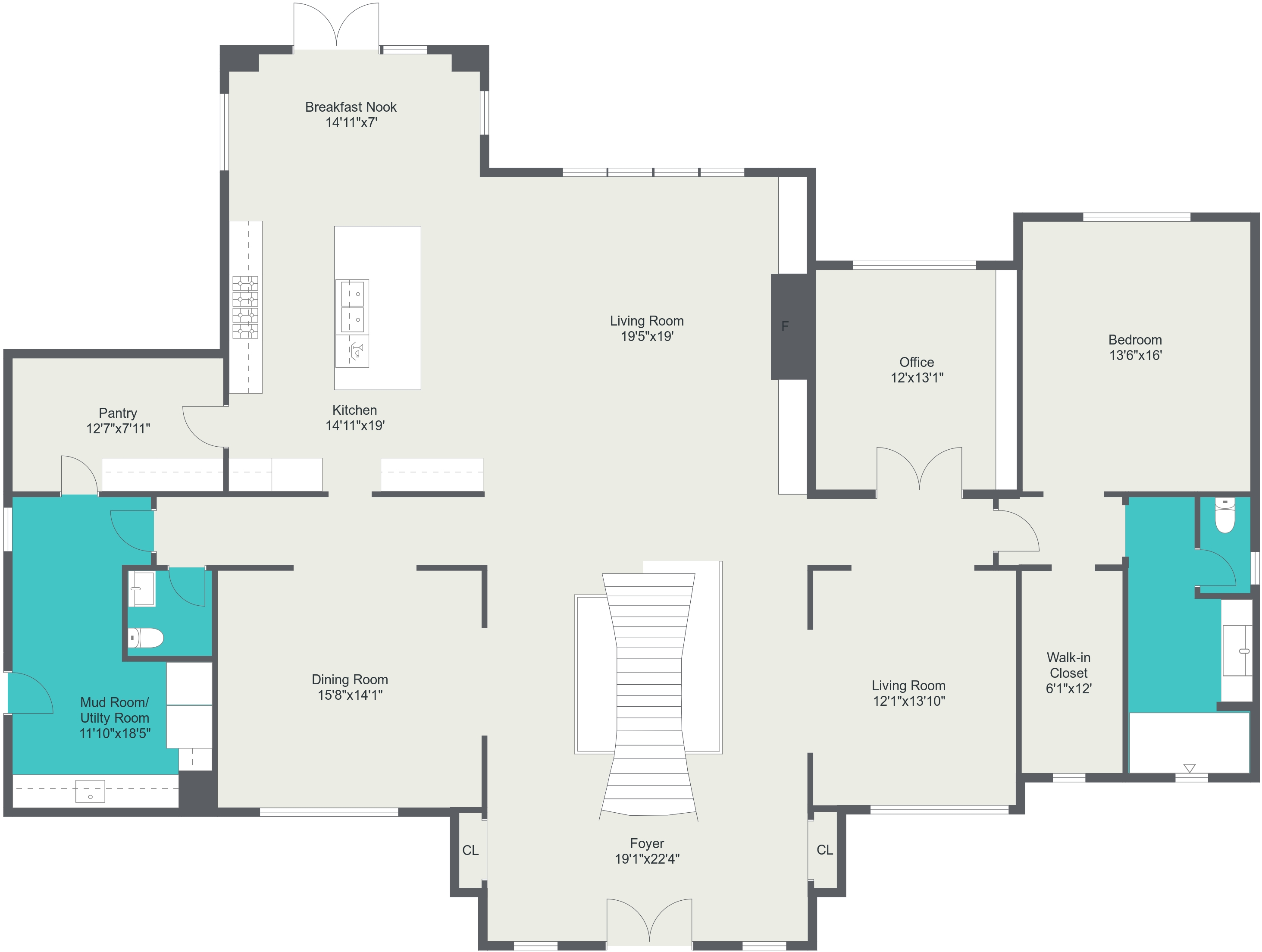 200 4009 Dunbow Rd E Main Floor 2909 sq.ft. 2D Floor